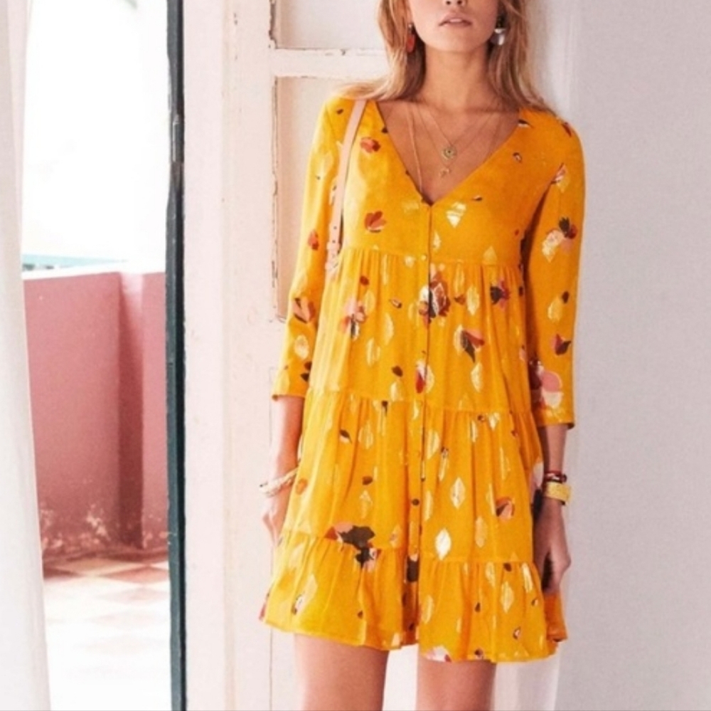 Sezane Aure Silk A-line Dress NWT